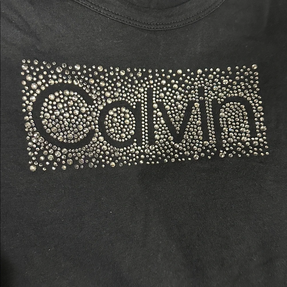 Calvin Klein Women's Relaxed Short Sleeve Mini Logo T-Shirt Dress NWT Size M - Picture 2 of 3